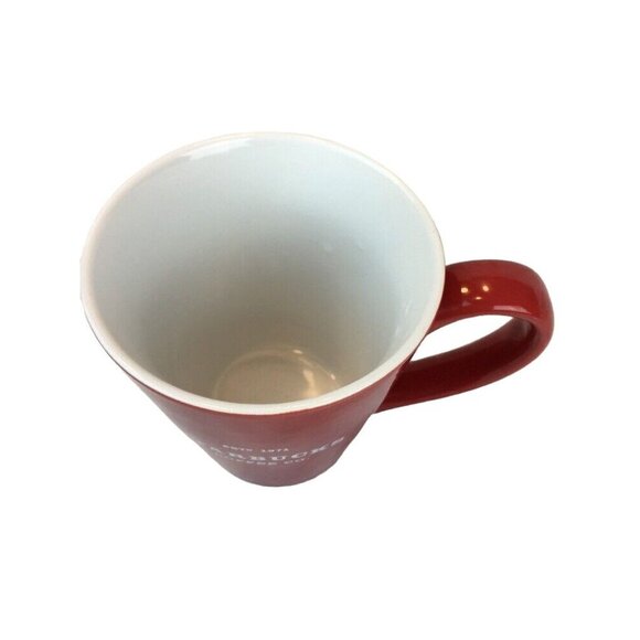 Starbucks Red Coffee Mug Tea Cup ESTB 1971 White Inside Trim 2009 u - Picture 5 of 8